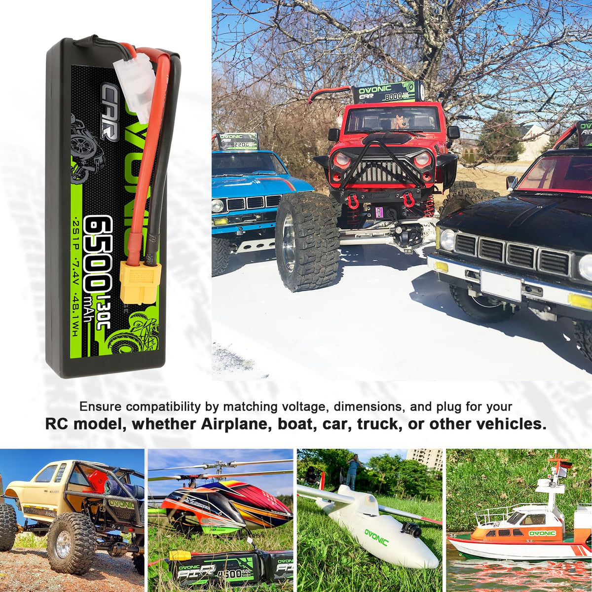 ISO safety certification label on OVONIC LiPo battery