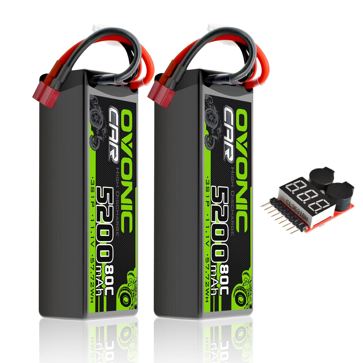 OVONIC lipo battery 11.1V 5200mAh with Deans plug in hardcase for RC models