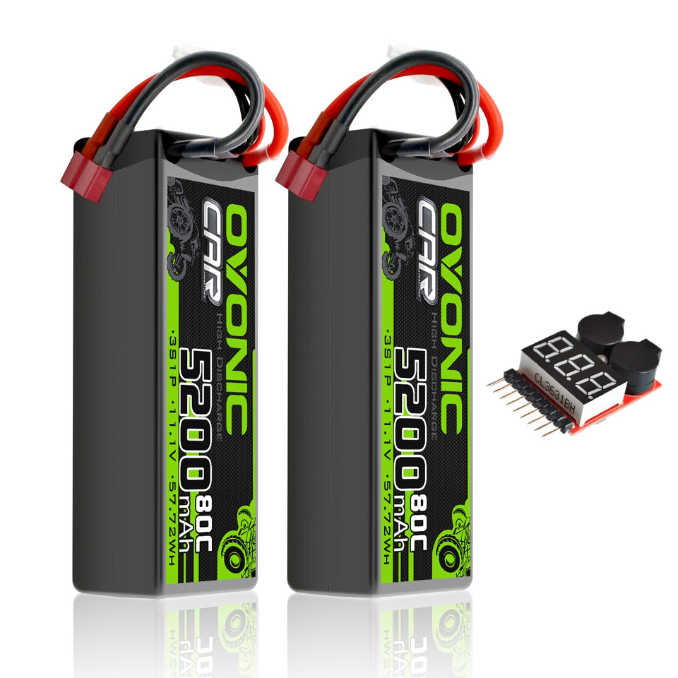 OVONIC lipo battery 11.1V 5200mAh with Deans plug in hardcase for RC models