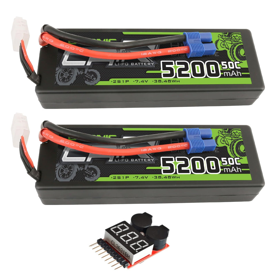 OVONIC Lipo Battery 5200mAh 50C with EC3 connector for reliable power.
