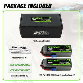 OVONIC Lipo battery with compact size for easy mounting and balanced power
