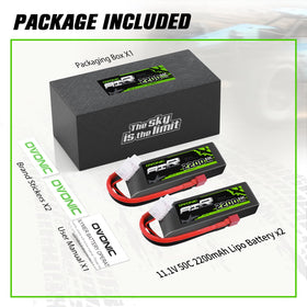 OVONIC packaging for a ready-to-use 3S LiPo battery