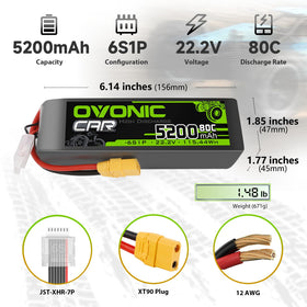 OVONIC RC battery soft-case packaging for safe transport