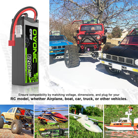 RC car setup with OVONIC battery demonstrates real-world performance and quick swaps.