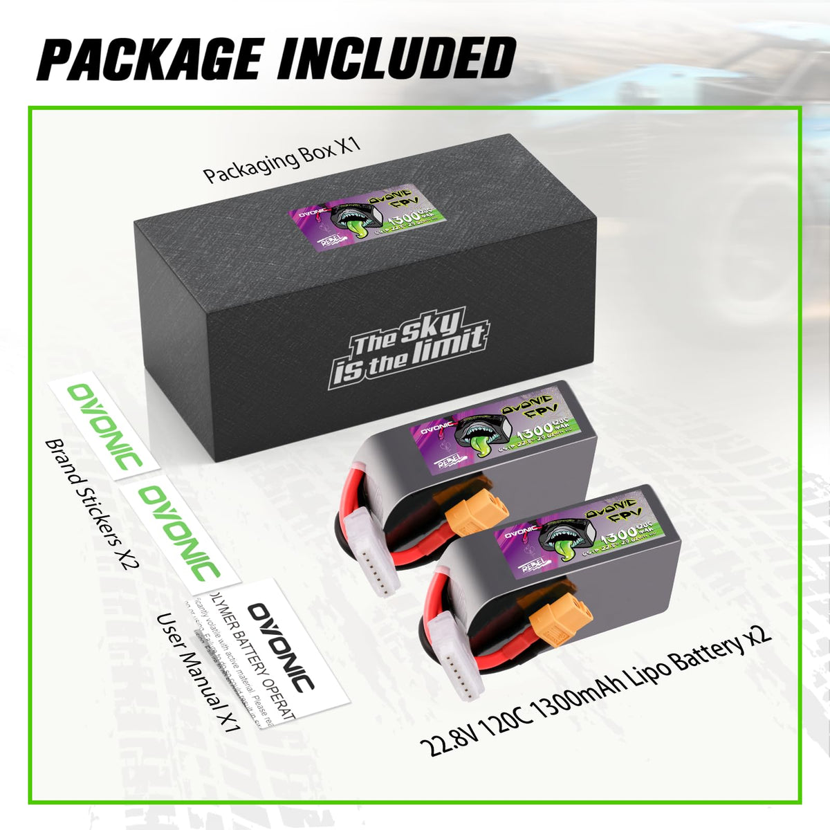 OVONIC RC car battery in use delivering steady power
