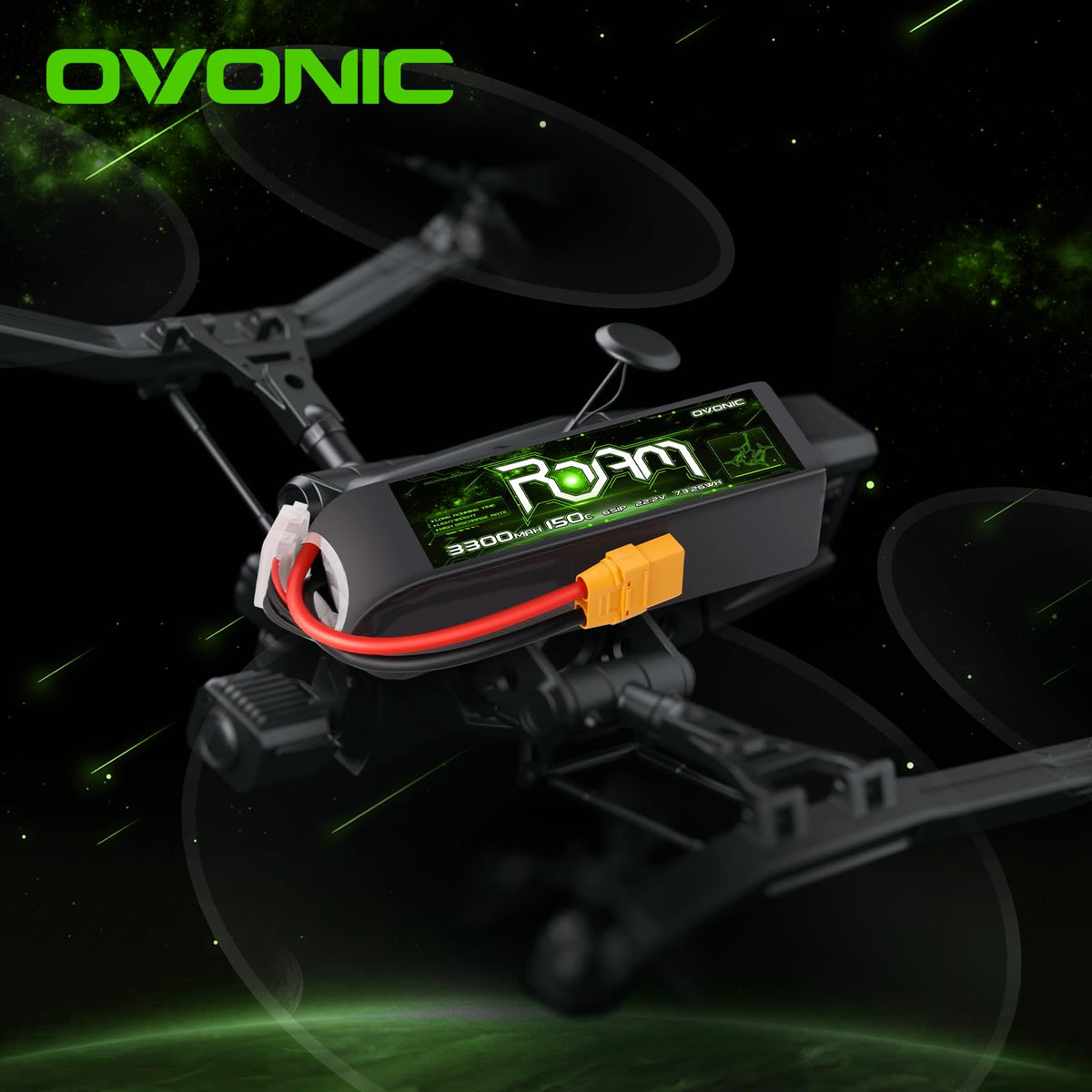 OVONIC Roam 6S 3300mAh weighs 471g for balanced power and flight feel