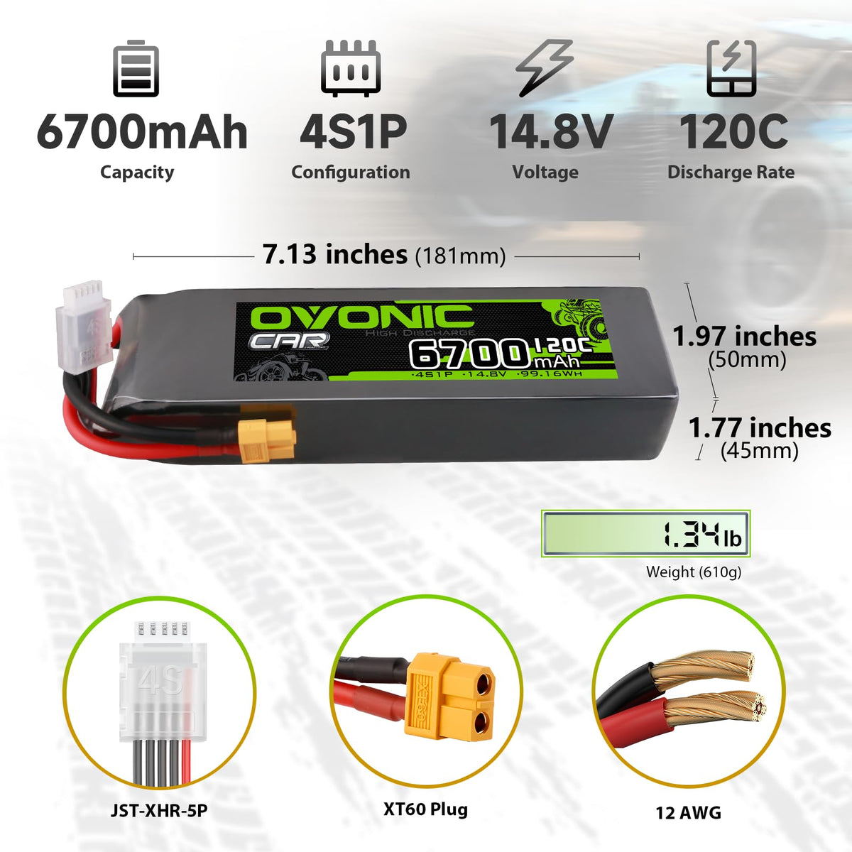 OVONIC two-pack LiPo batteries for RC hobbyists and multi-model setups