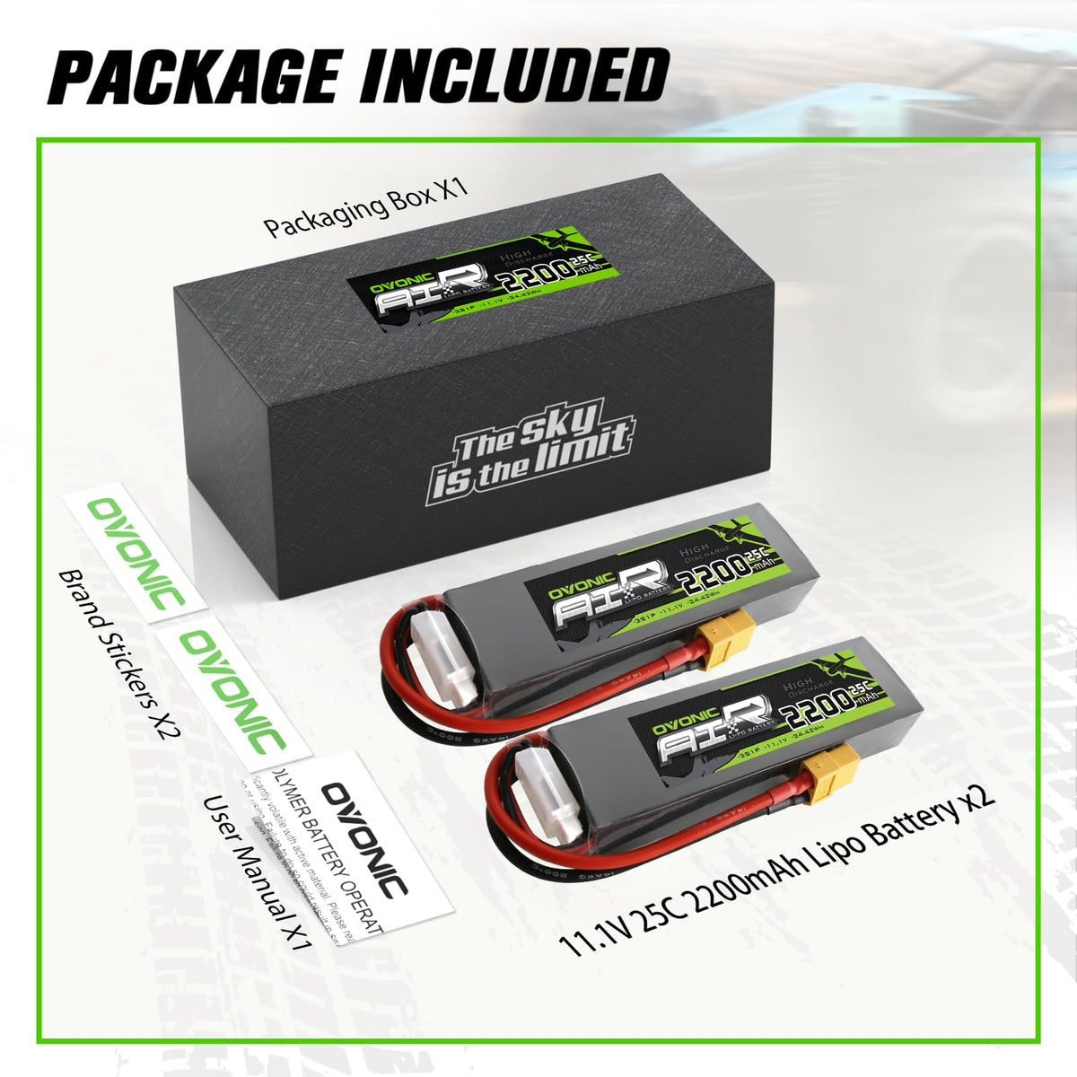 OVONIC user manual included with quick-start charging guidance.