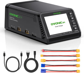 OVONIC X4 front panel IPS display shows charging status clearly and power distribution.