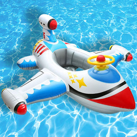 OVV baby pool float boat with steering wheel and horn for engaging pool play.