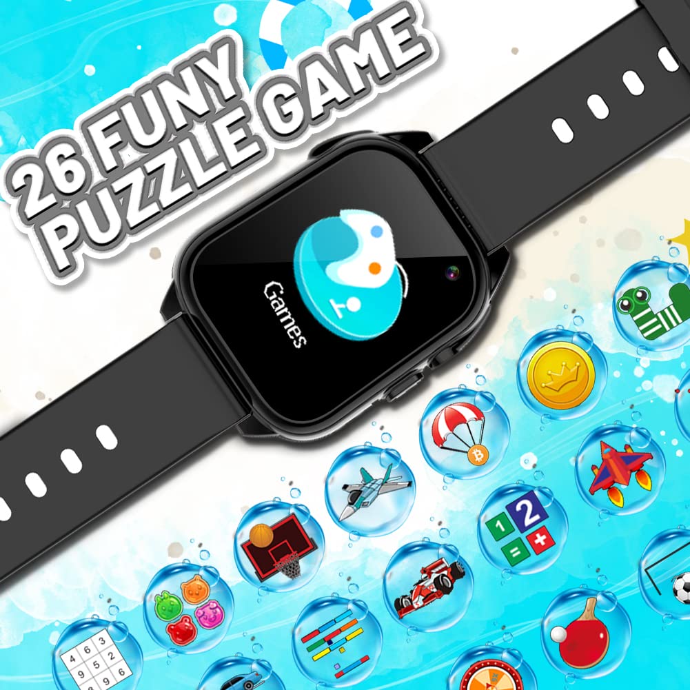 OVV Kids Watch selfie mode with fun stickers for creative photos