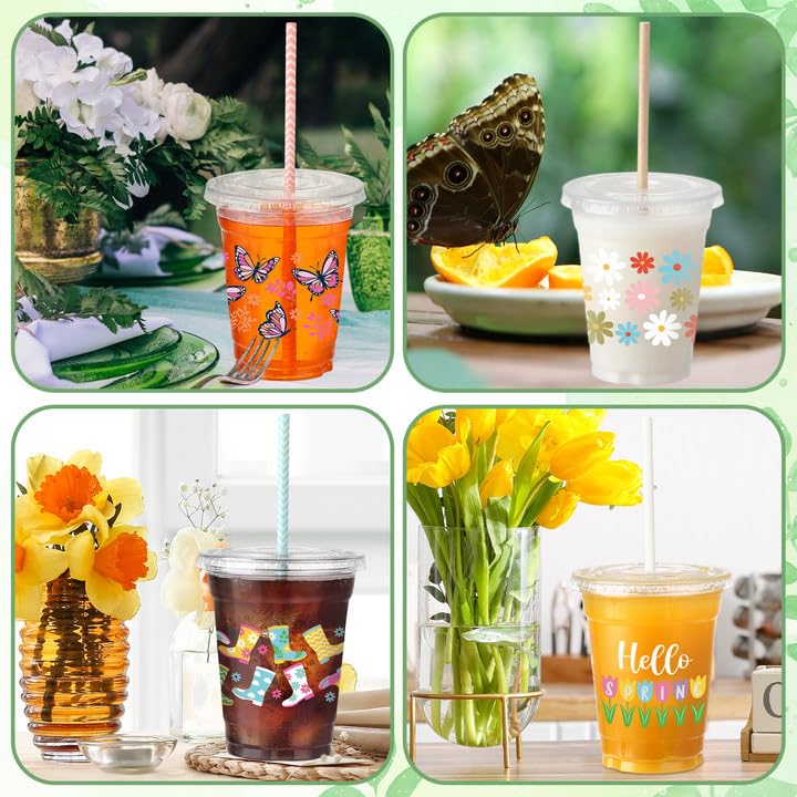 Ovveroche 12oz cup with lids keeps drinks spill-free