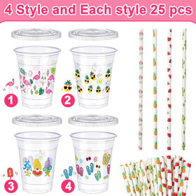 Ovveroche cups with lids and straws for mess-free serving