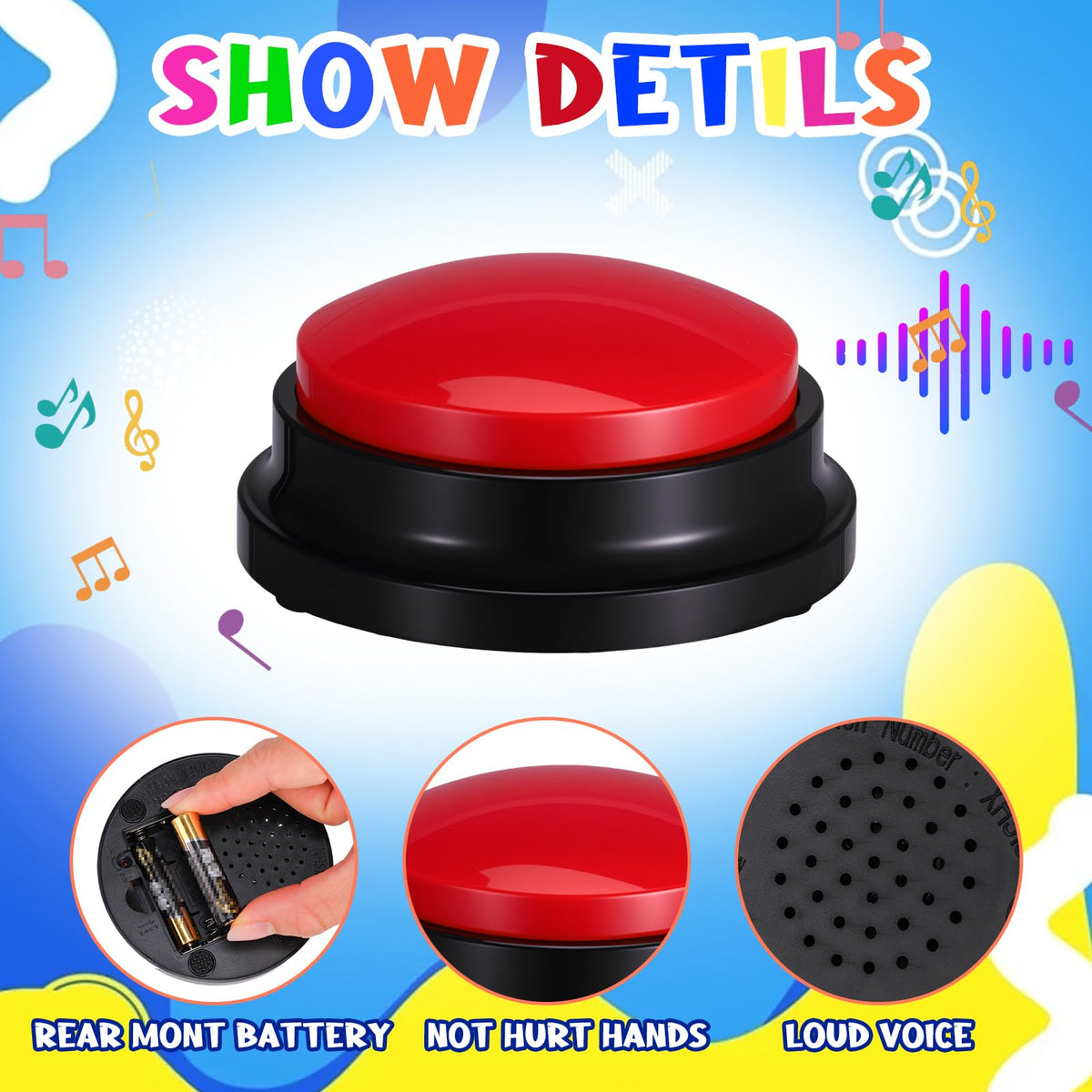 Ovveroche multicolor buzzer buttons for interactive quizzes and family play.