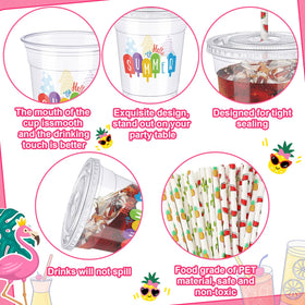 Ovveroche pineapple themed 12oz cups for tropical drinks