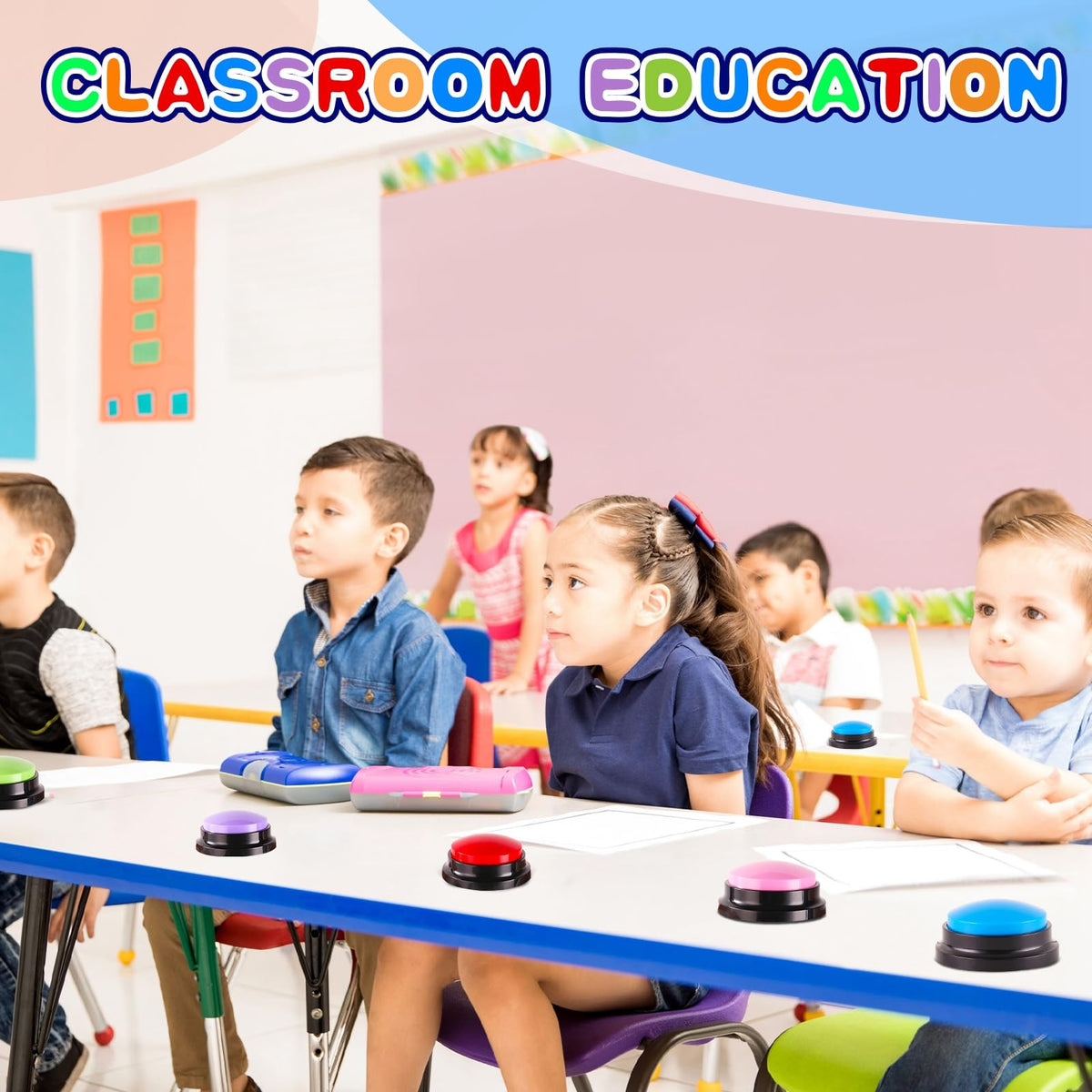 Ovveroche recordable buzzer green button supports home learning sessions.