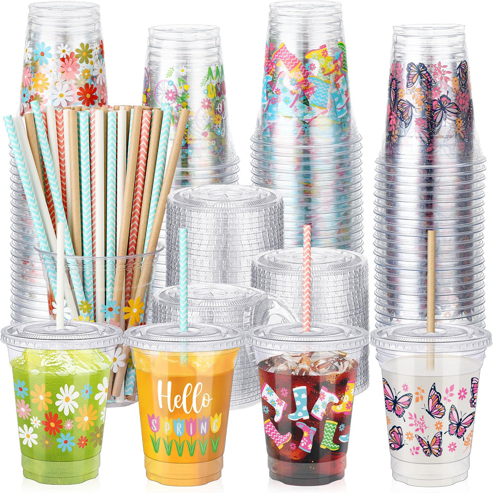 Ovveroche daisy-pattern spring cup for parties and beverages