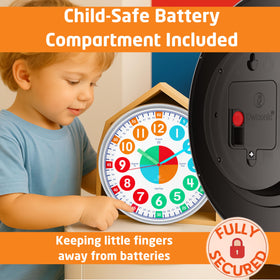 OWLCONIC kids clock: ideal for bedrooms, playrooms, or classrooms.