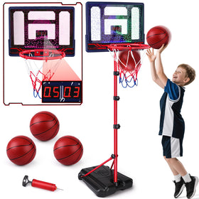 OWNONE basketball hoop with LED backboard for vibrant night play