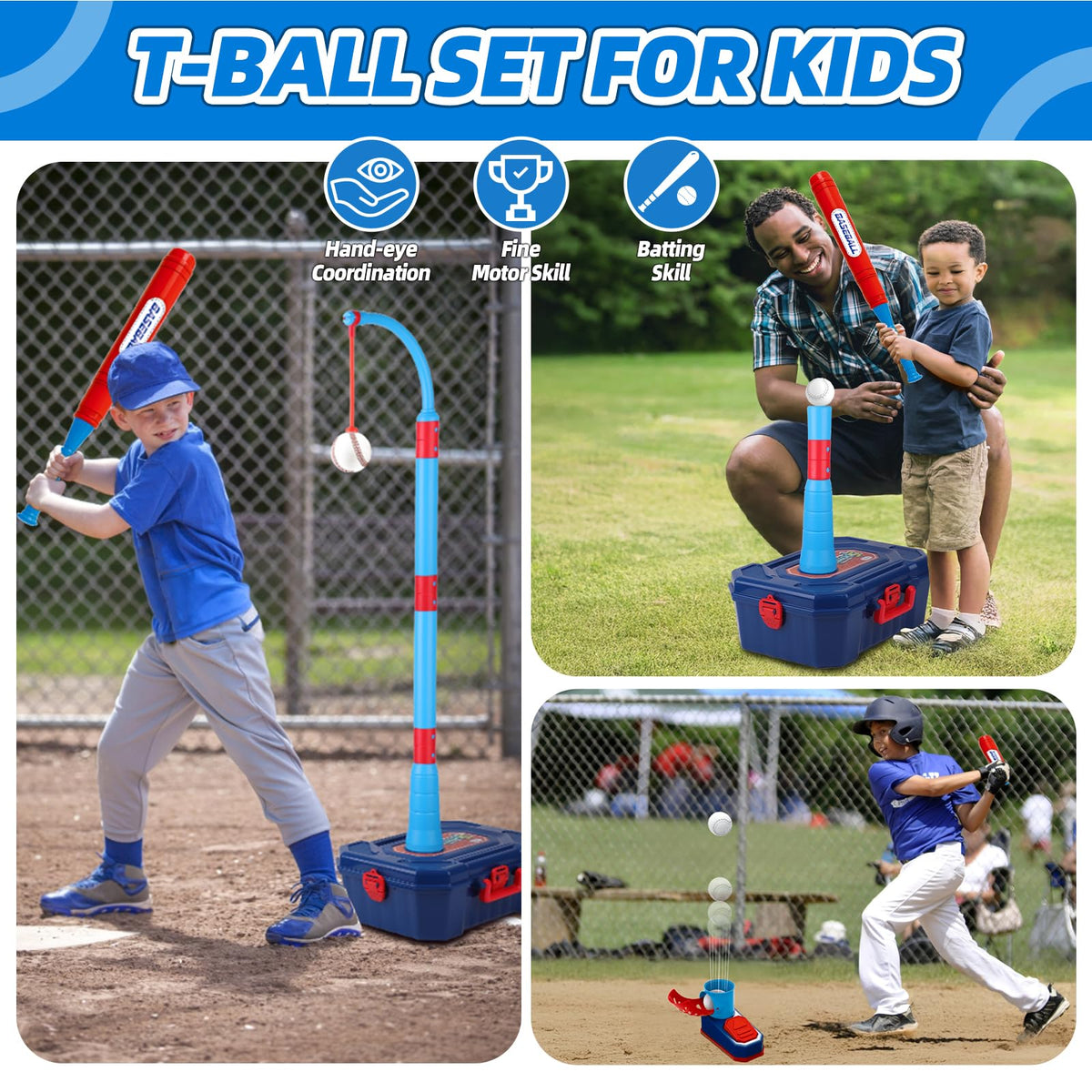 Step-on pitching machine launches balls for hands-free practice sessions.