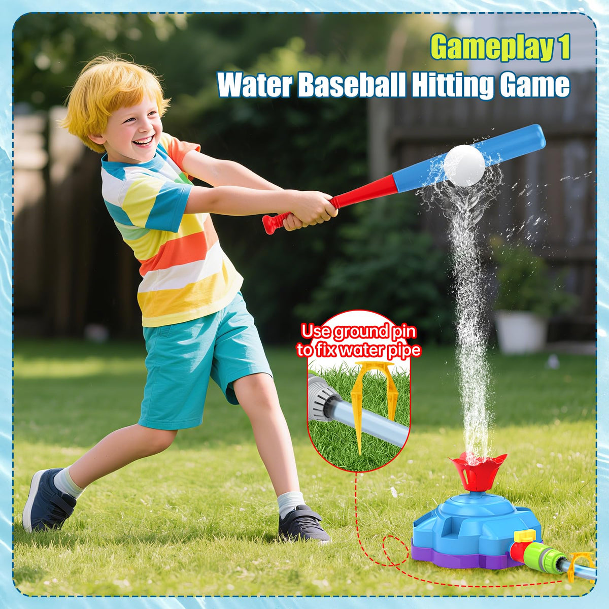 OWNONE water-propelled baseball hitting mode for friendly backyard games.