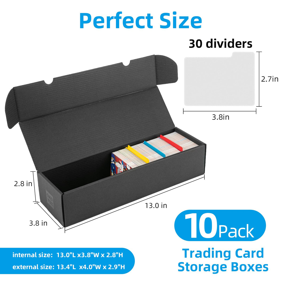OXOYOZ Trading Card Storage Box 6500-capacity ideal for bulk collections.