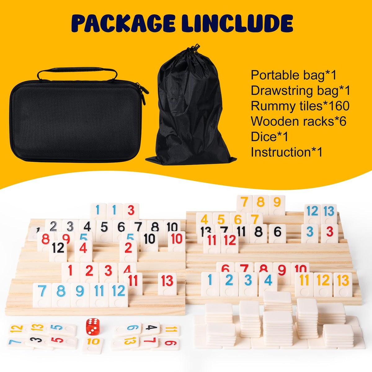 OZFRHO Rummy Cube felt-protected racks prevent scratches and noise
