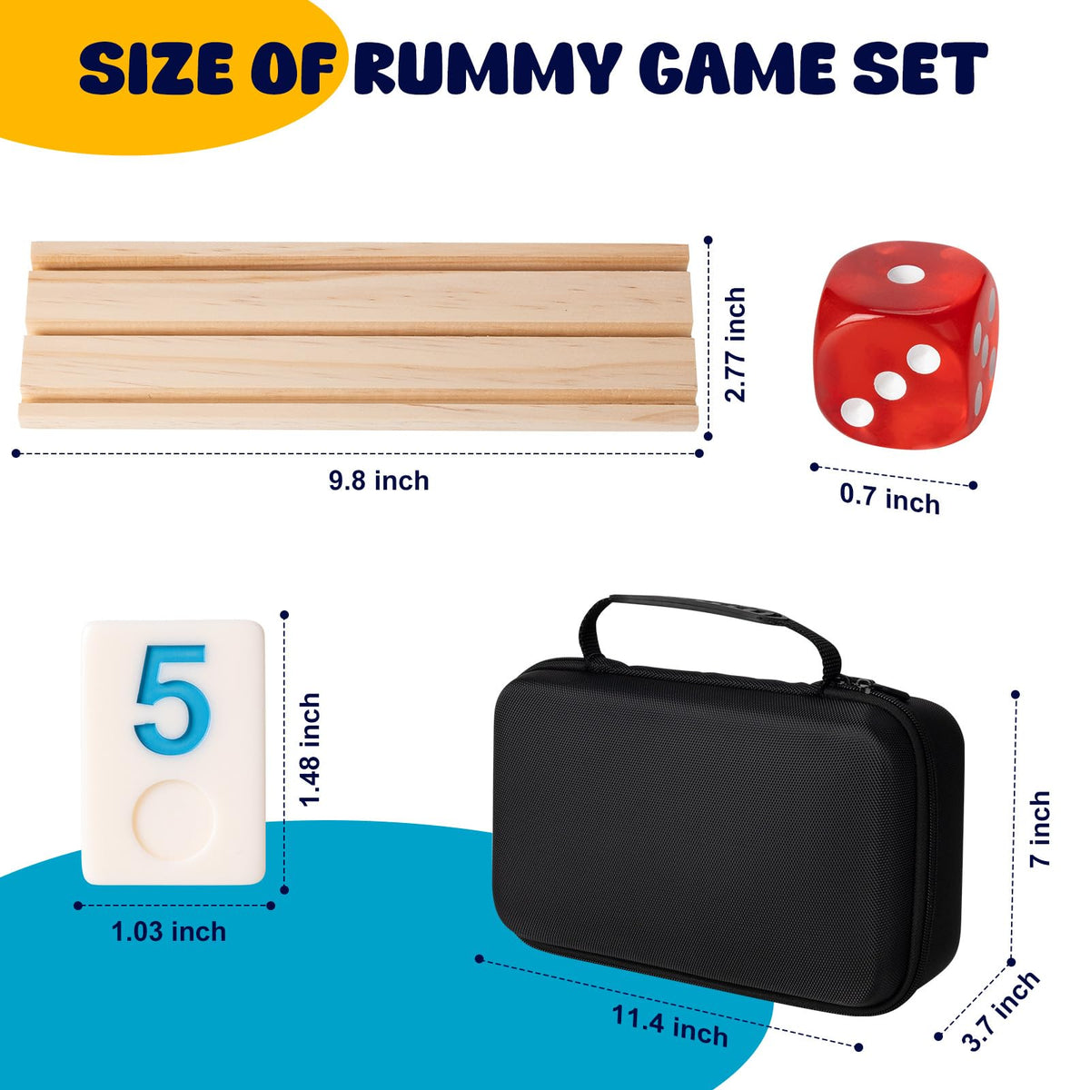 OZFRHO Rummy Cube wooden racks with felt padding protect tables