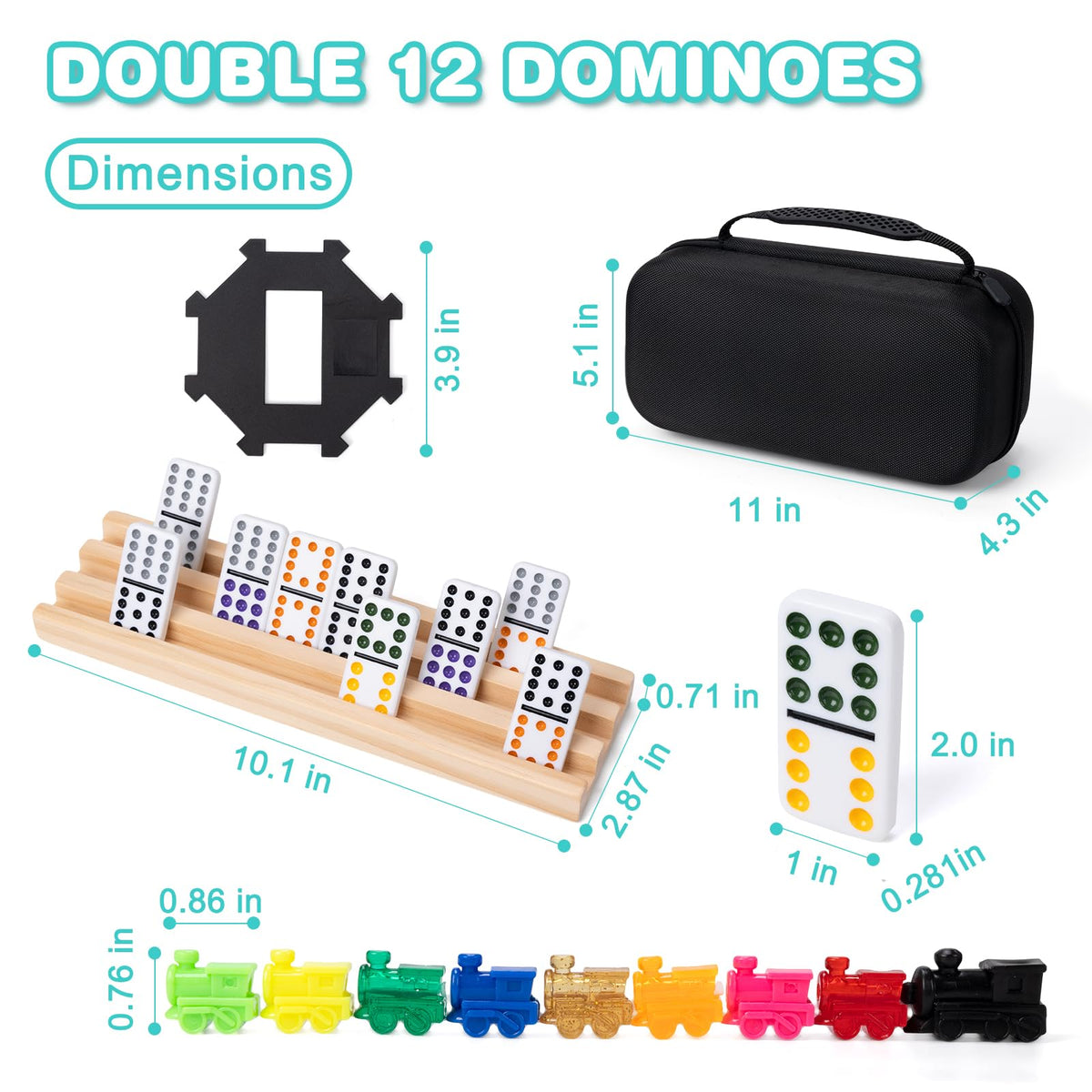 OZFRHO wooden racks holding domino tiles neatly during play