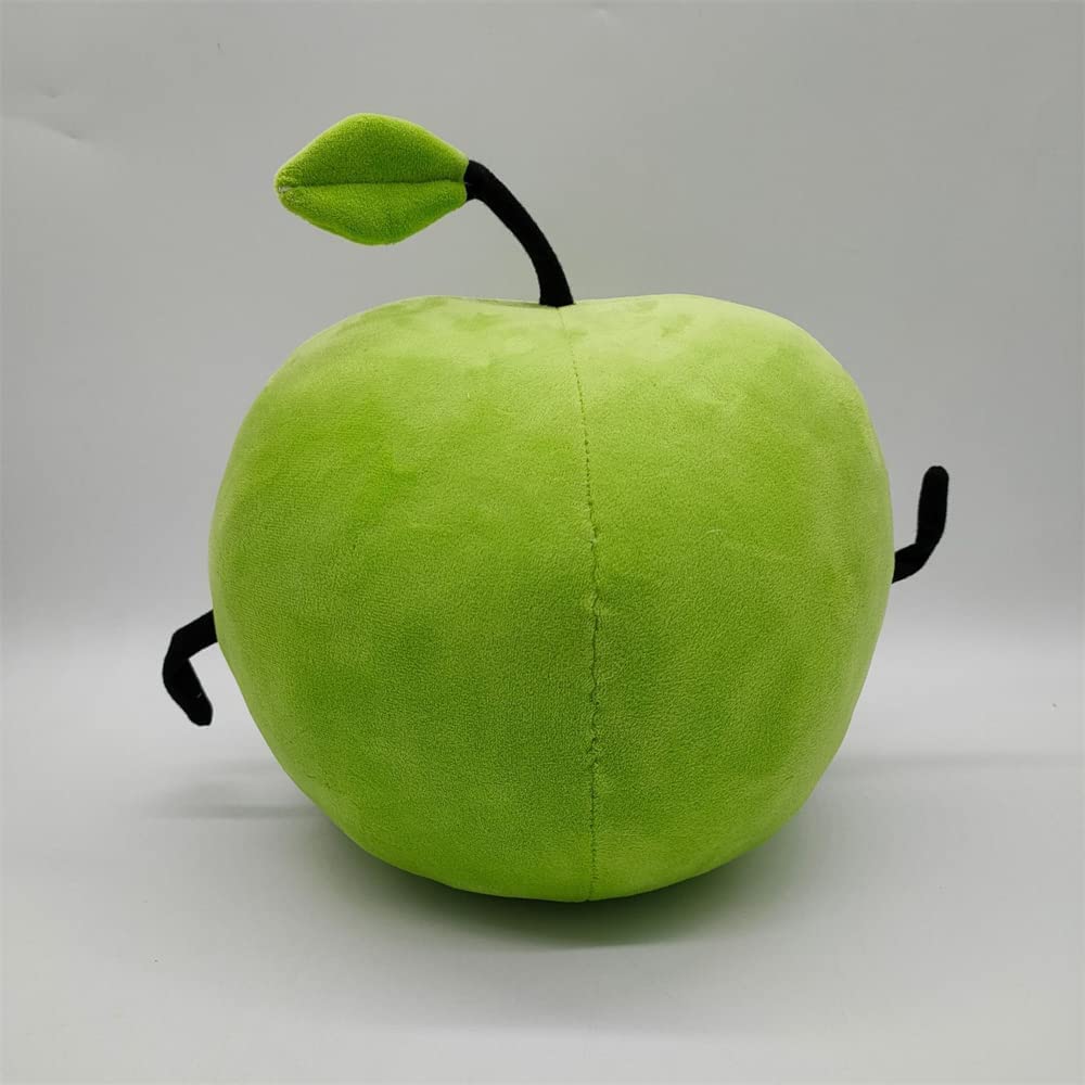 OZIF Stardew Apple Junimo green face close-up shows soft fabric and cute expression.