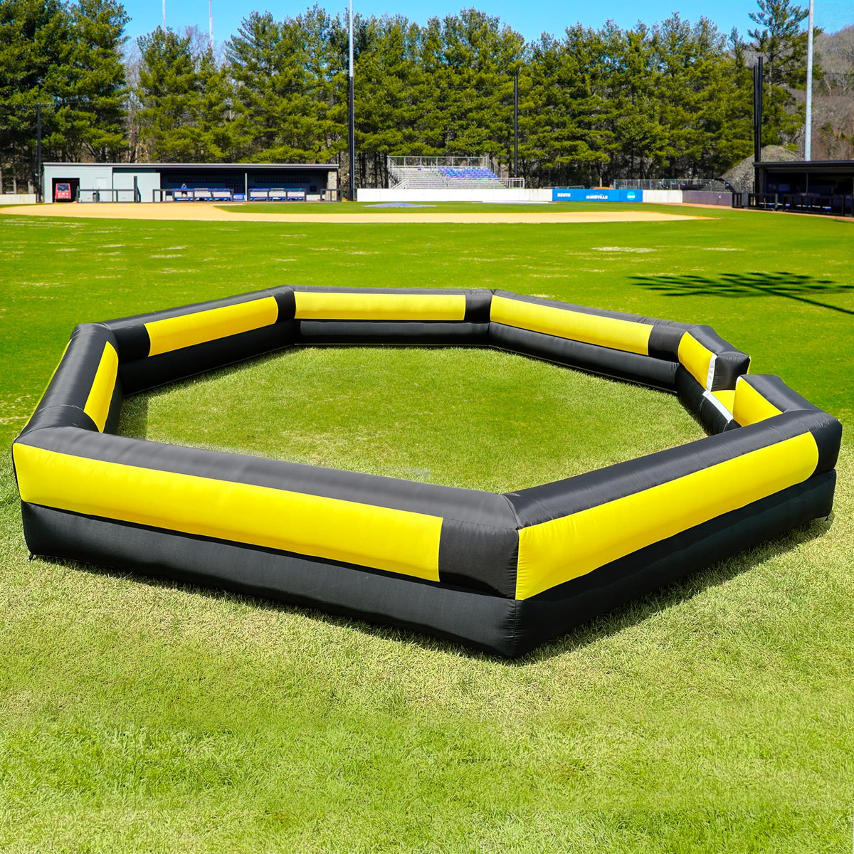 OZIS Gaga Ball Pit 20ft inflated and ready for quick outdoor play.