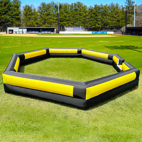 OZIS Gaga Ball Pit 20ft inflated and ready for quick outdoor play.