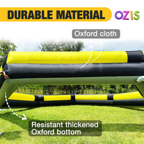 OZIS Gaga Ball Pit uses D-rings to secure the arena during play.