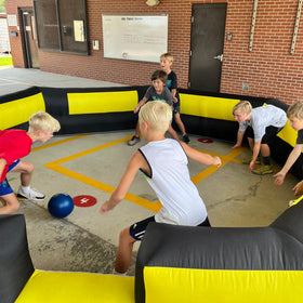 OZIS Gaga Ball Pit Velcro entrance opens for easy access.