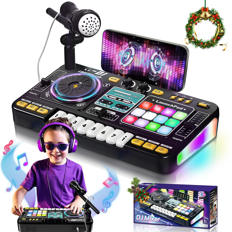 OZMI microphone with colorful lights for immersive DJ play