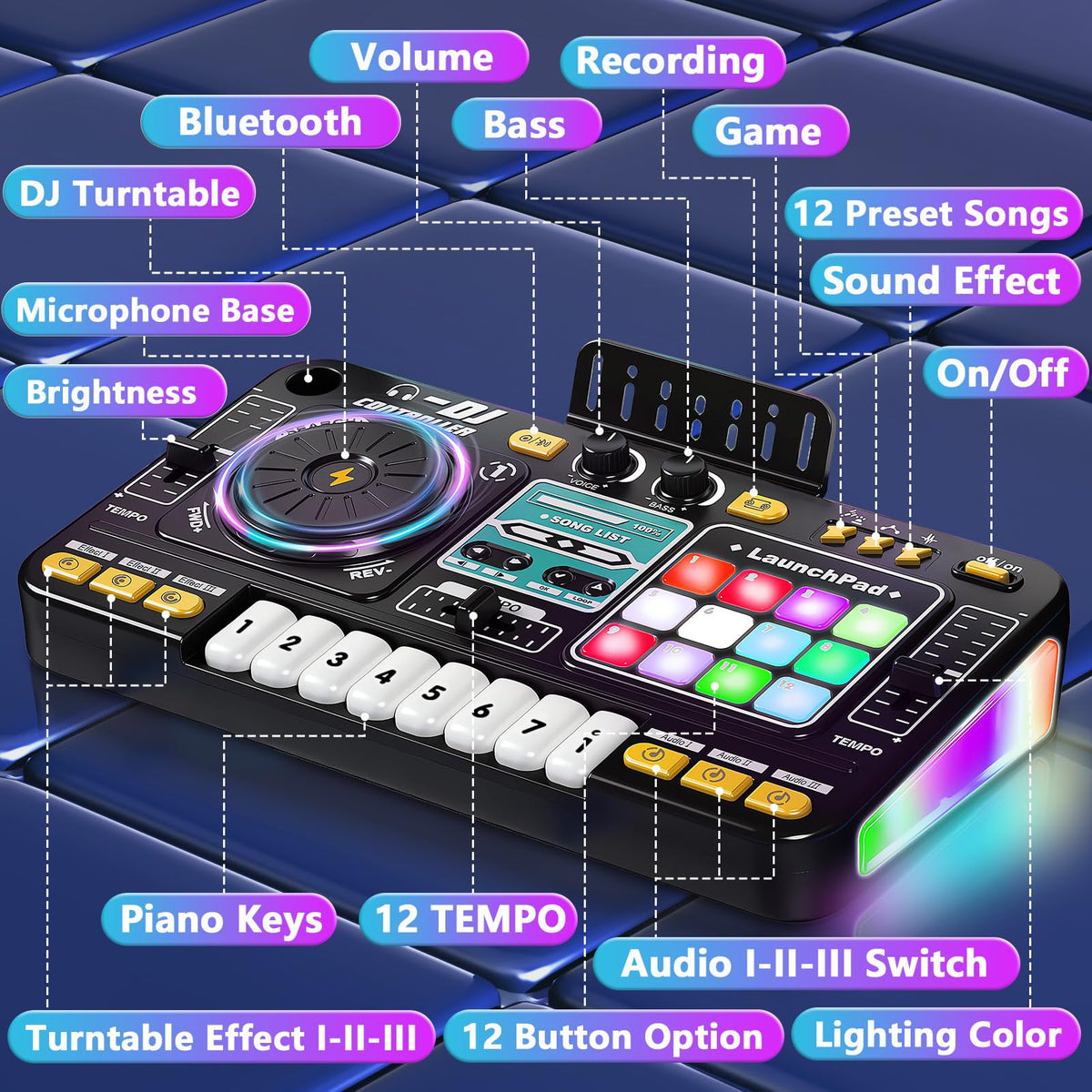 OZMI phone connection to play favorite songs during sessions