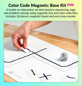 Ozobot Color Code Magnets Magnetic Board with Wet Erase Marker for quick ideation