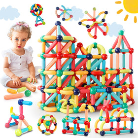 Paaxido 64PCS magnetic building blocks set for creative construction and STEM play.
