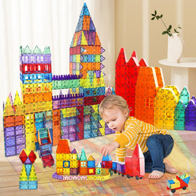 Paaxido Magnetic Tiles creative builds showcase versatile kid-friendly learning tools.