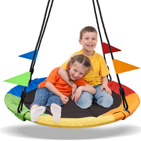 PACEARTH 40-inch saucer swing seat for spacious backyard fun
