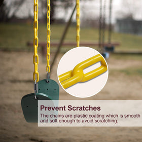PACEARTH 68.9-inch chains with plastic coating resist rust