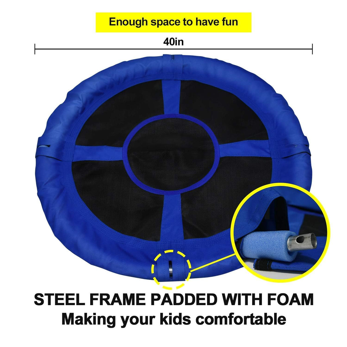 PACEARTH padded blue tubes add soft, safe contact during play.