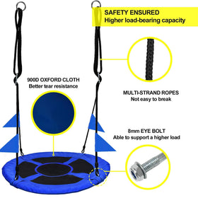 PACEARTH blue straps allow secure, easy mounting on tree limbs.