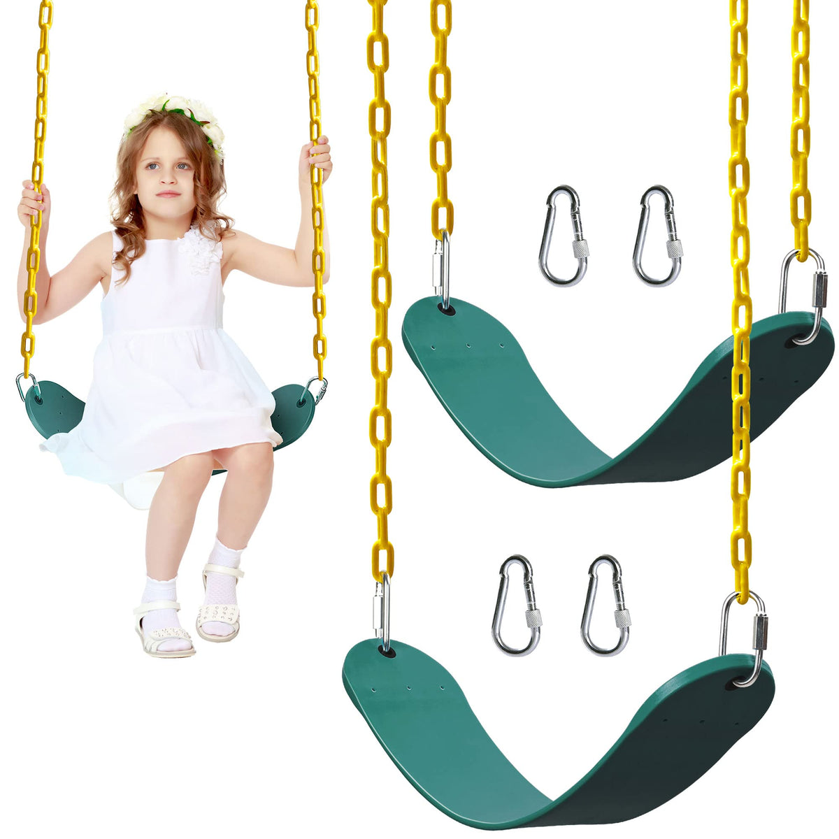 PACEARTH swing seat in soft EVA material for comfortable outdoor seating
