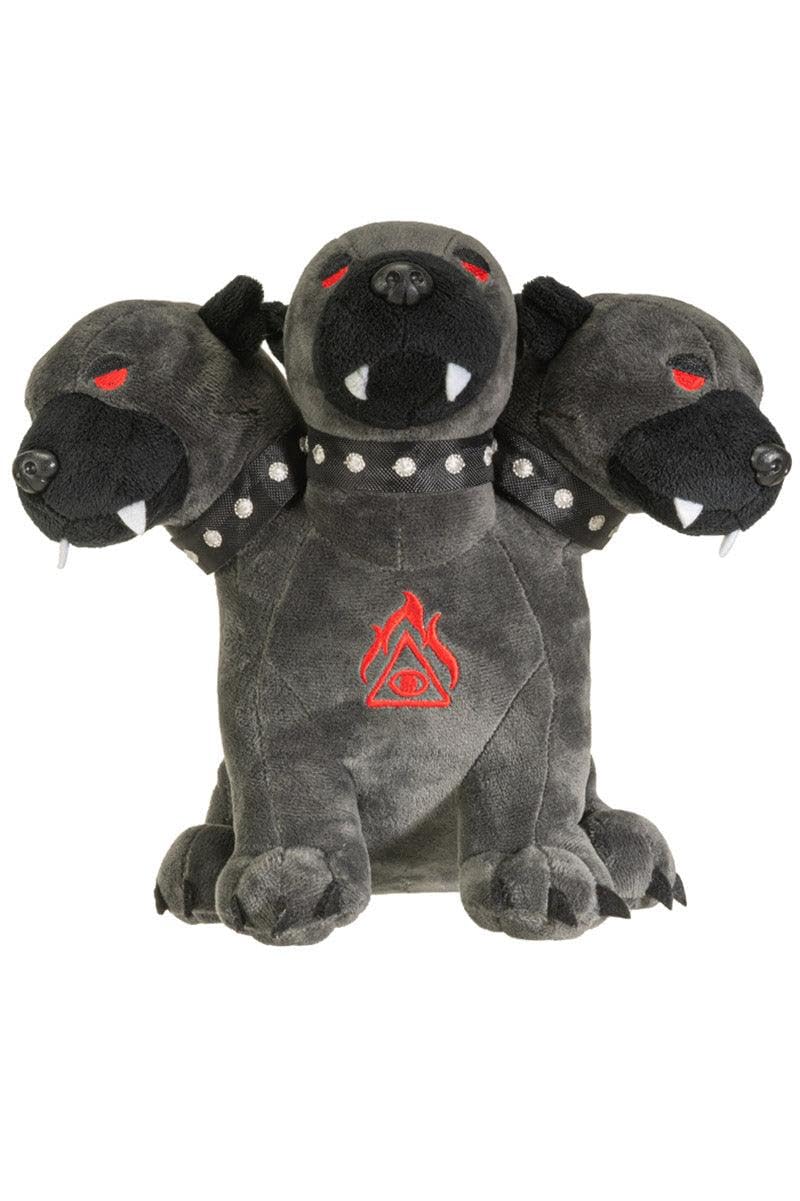 Pacific Giftware Cerberus plush with three heads, a charming desk companion for collectors.
