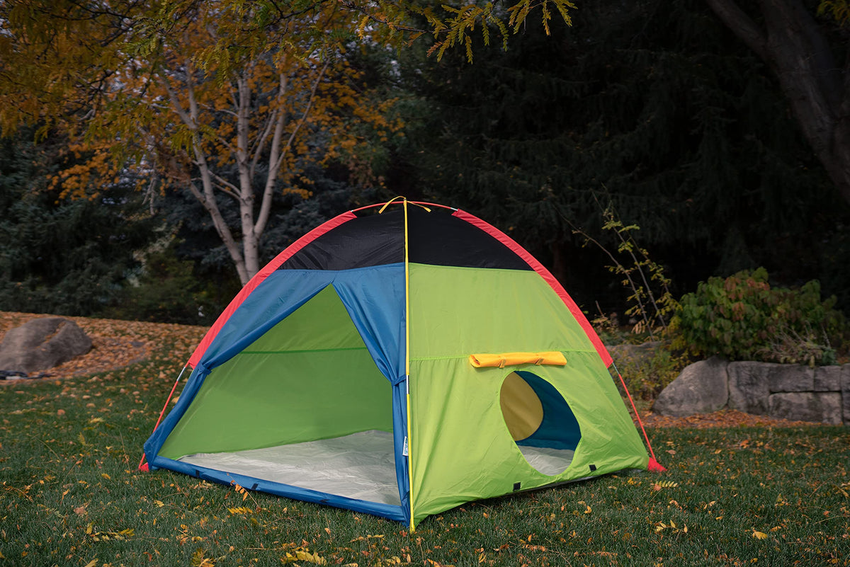 Pacific Play Tents Super Duper 4 Kid Tent roll-down flaps for easy access and privacy