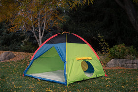 Pacific Play Tents Super Duper 4 Kid Tent roll-down flaps for easy access and privacy