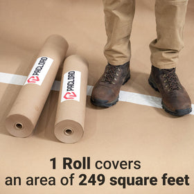 Paclord recyclable rosin paper offers eco-friendly job-site protection after use.