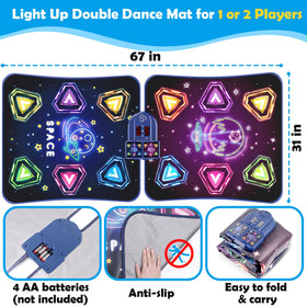 Pafolo Dance Mats textured anti-slip base keeps mats in place.