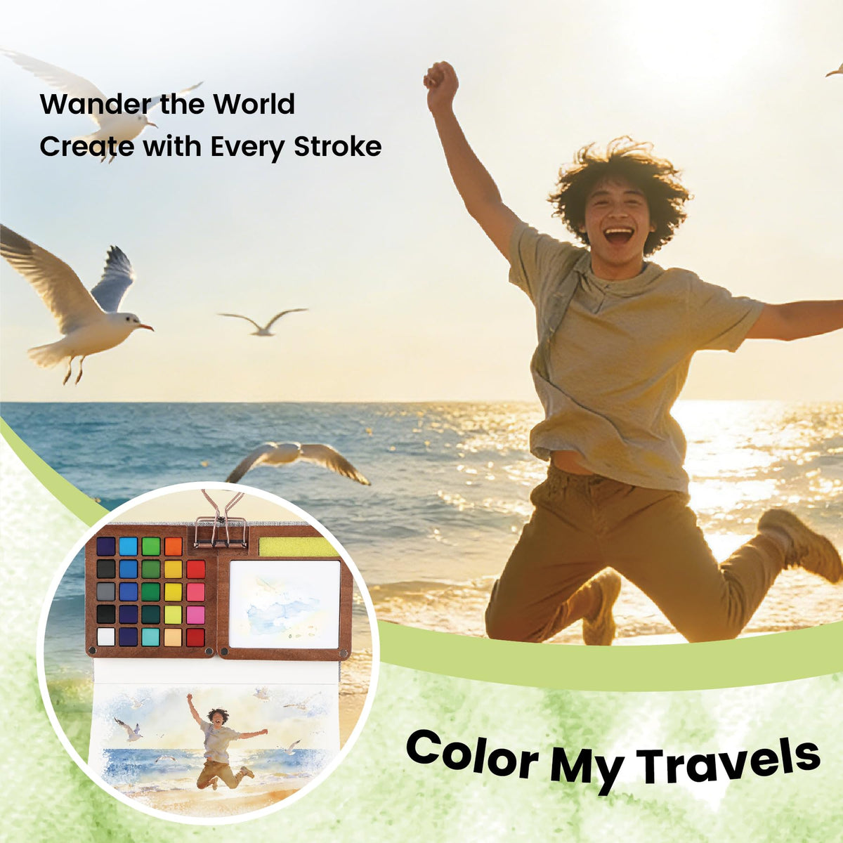 Pagather acrylic mixing palette keeps tones separate and ready